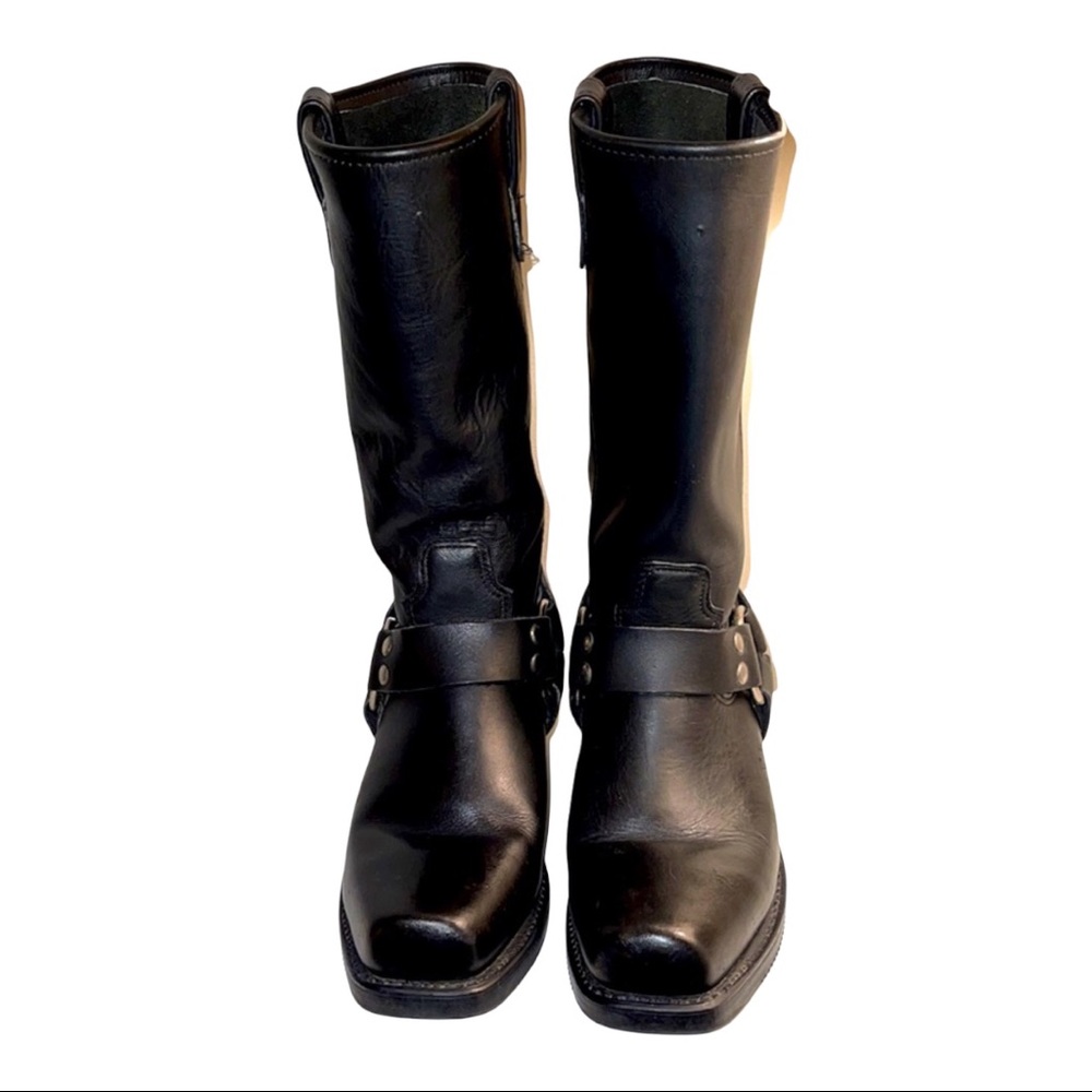 DOUBLE H Boot Company Ladies Black Leather Harness Boot